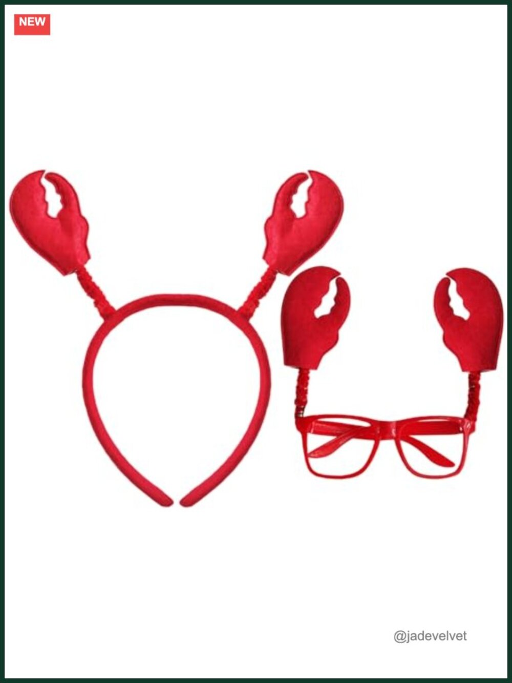 2 Pc Crab Lobster Headband Set Crayfish Claws Hair Hoops Costume Party